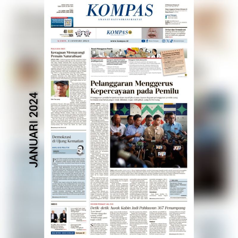 Jual KORAN KOMPAS EDISI JANUARI 2024 | Shopee Indonesia