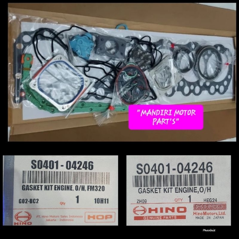 Jual GASKET KIT ENGINE O/H PAKING SET HINO LOHAN FM320 ENGINE P11C