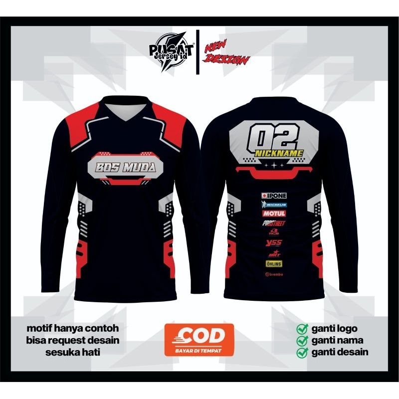 Jual JERSEY RACING FULL PRINTING FREE REQUEST DESAIN DAN BISA SATUAN ...