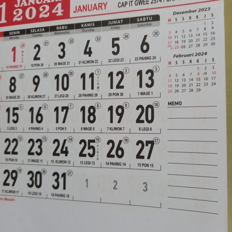 Jual Kalender Kerja Meja Angka Hitam Model Tinggi 2024 Shopee Indonesia 