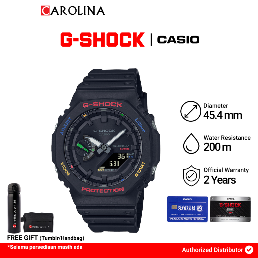 Jual Jam Tangan Pria Casio G-shock GA-B2100FC-1A Digital Analog Dial ...