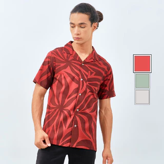 M231 Kemeja Pria Printing Hawaii Pendek 0140