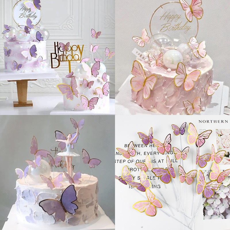 Jual TOPPER KUPU-KUPU HIASAN BUKET CAKE TOPPER KUE ULANG TAHUN TOPPER ...