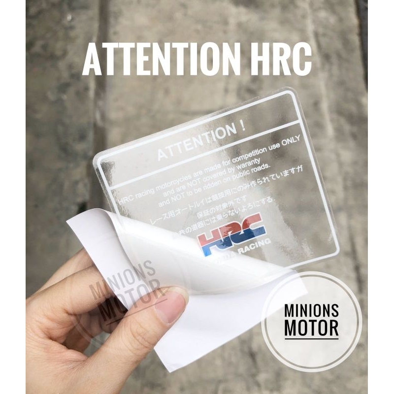 Jual Stiker peringatan honda warning hrc jepang japan motor | Shopee ...