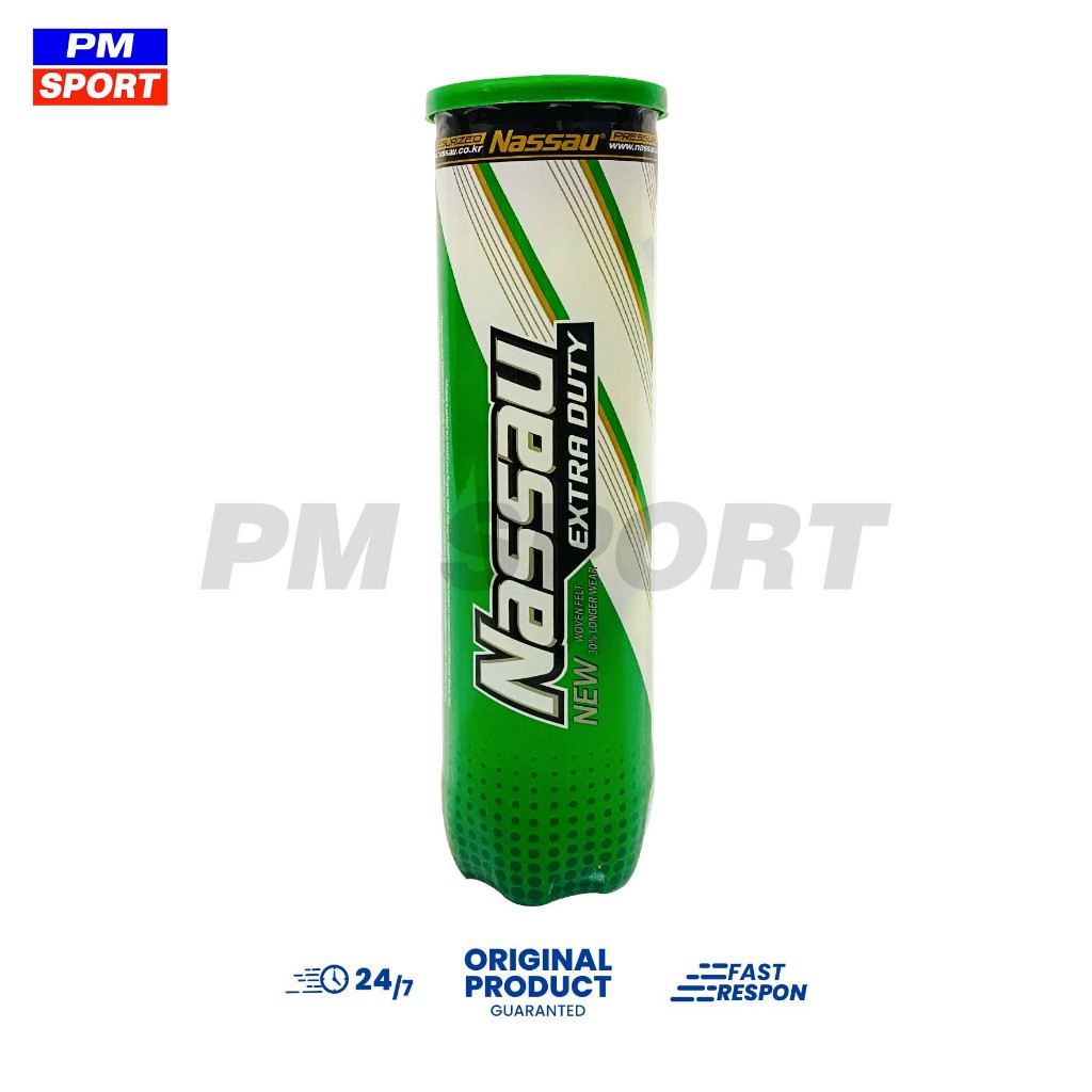 Jual BOLA TENIS NASSAU EXTRA DUTY TENNIS BALLS ISI 4 ORIGINAL Shopee Indonesia