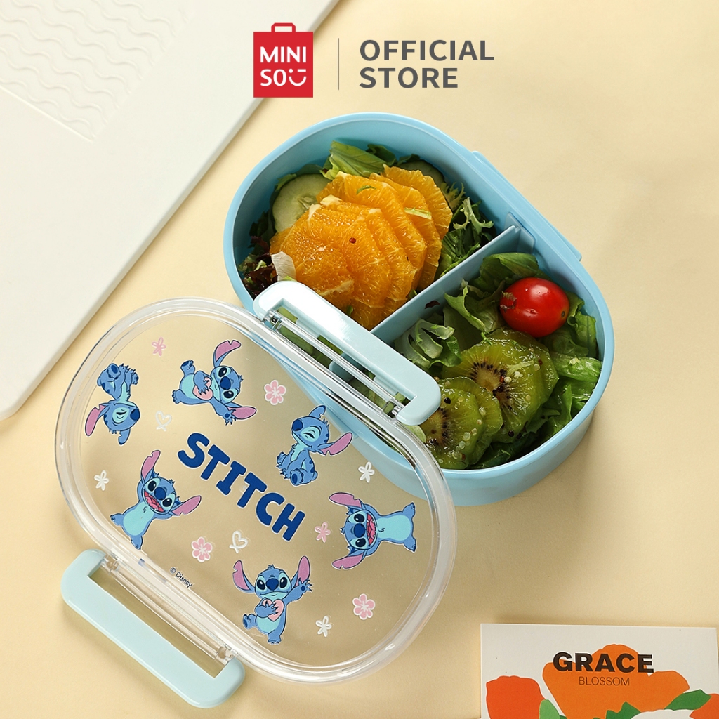 Jual Miniso X Stitch Kotak Makan Ml Bento Box Kotak Bekal Makan Siang Lunch Box Shopee