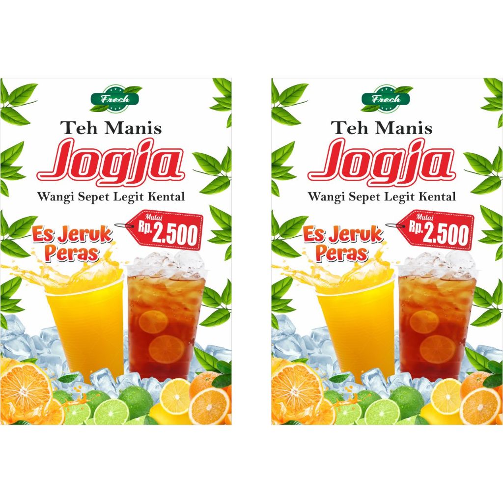 Jual SPANDUK BANNER ES TEH JUMBO DAN ES JERUK | Shopee Indonesia