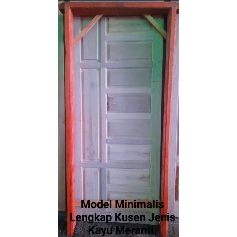 Jual Pintu Rumah Pintu Utama Pt Minimalis Lengkap Kusen Jenis Kayu