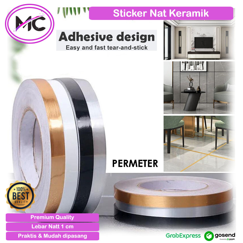 Jual Stiker Nat Keramik Gold Premium Sticker Pembatas List Lantai Warna ...