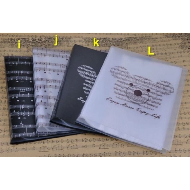 Jual map plastik partitur dokumen musik music clearholder a4 isi 40 ...