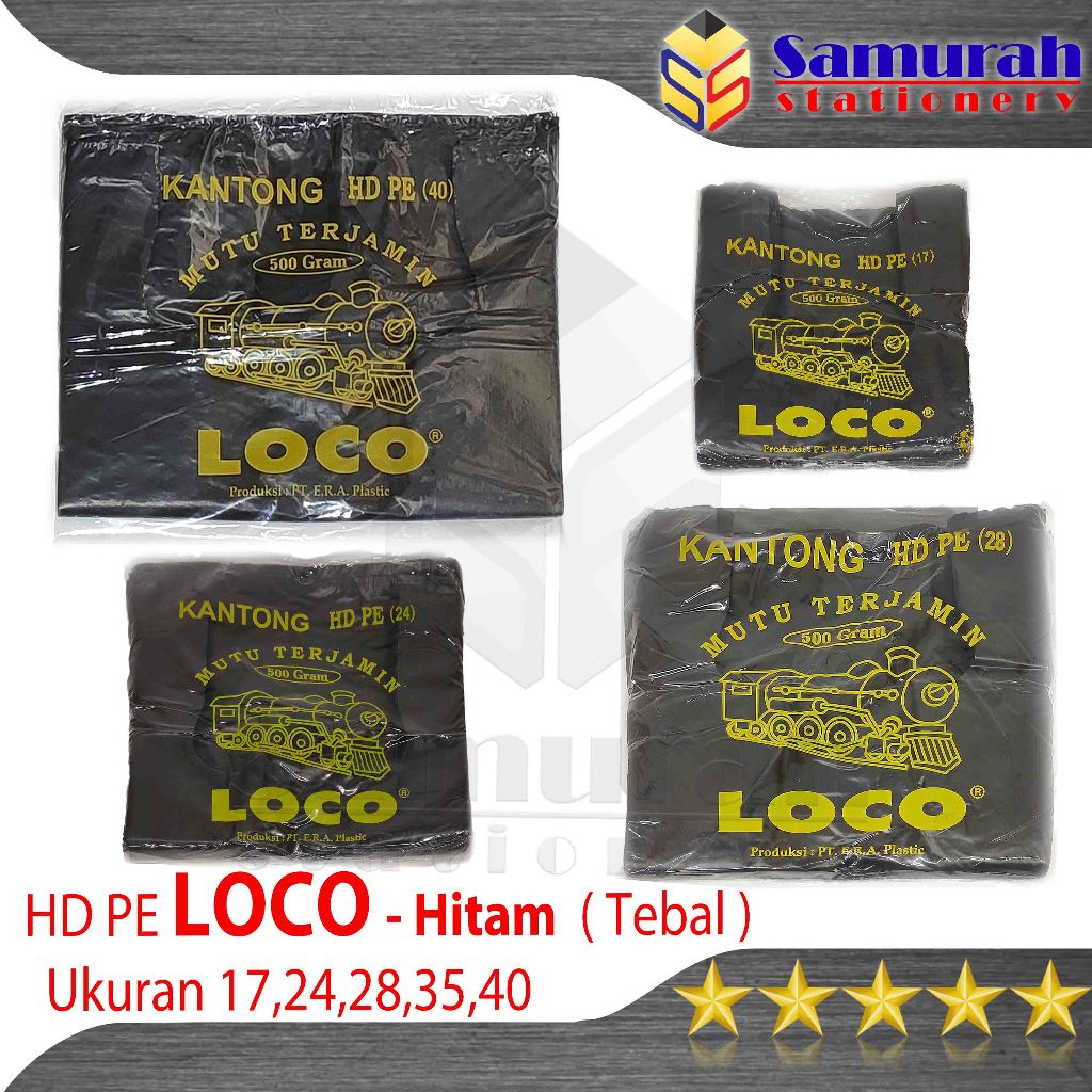 Jual Plastik HD Loco Hitam lebar 17 - 24 - 28 - 35 - 40 Tebal / Kantong ...