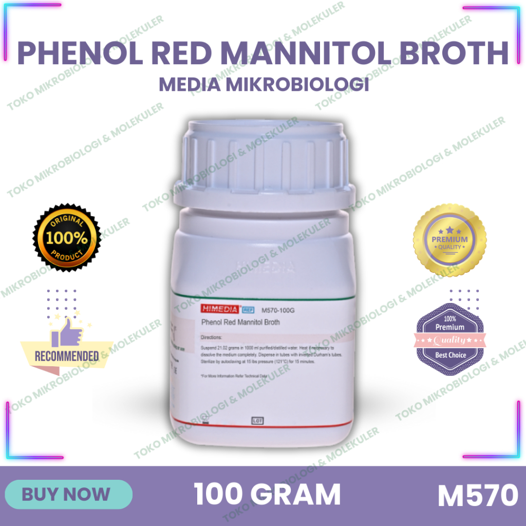 Jual Phenol Red Mannitol Broth Media Mikrobiologi, 100 gram Shopee