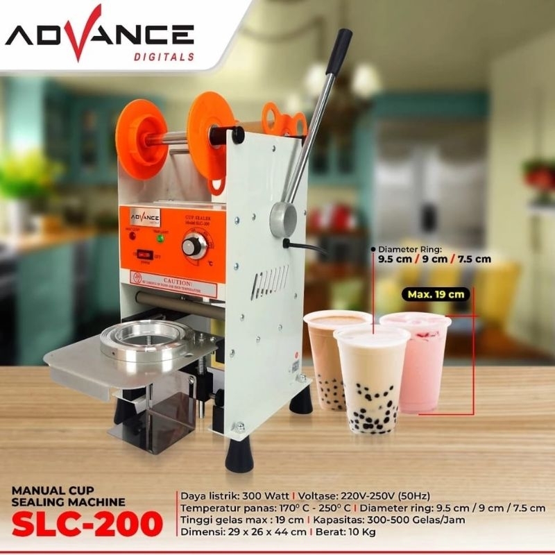Jual ADVANCE CUP SEALER / MANUAL CUP SEALING MACHINE SLC 200 | Shopee ...