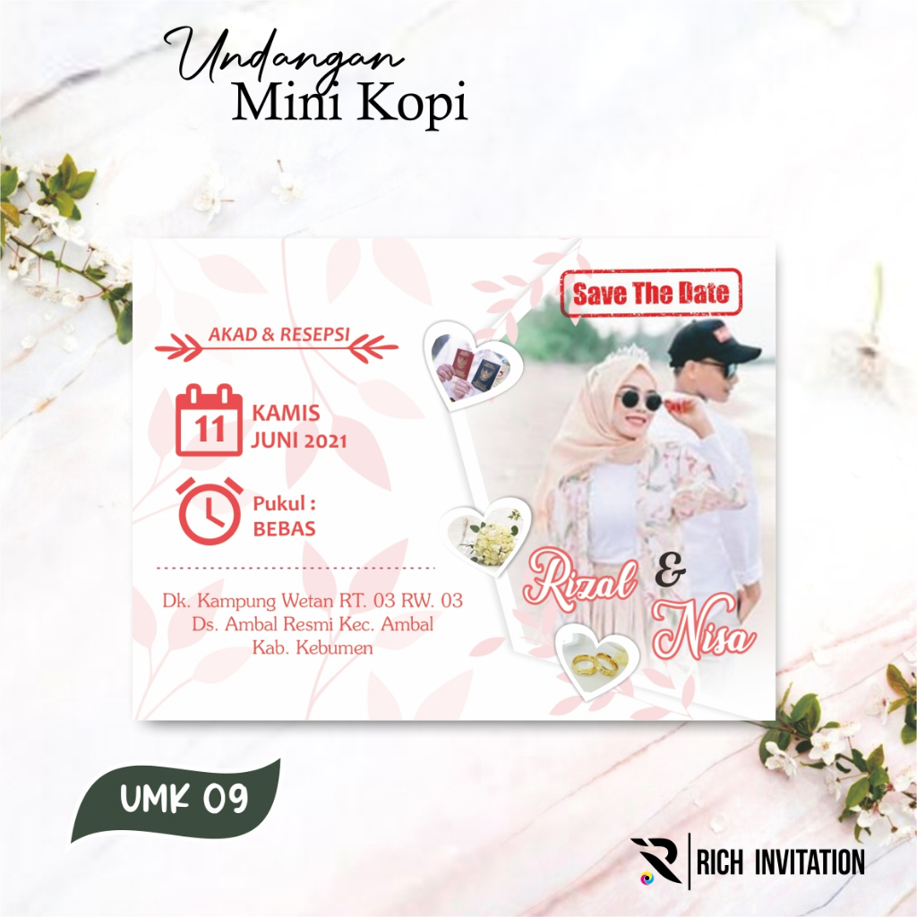 Jual UNDANGAN PERNIKAHAN MINI KOPI MURAH - UNDANGAN NIKAH MINIMALIS ...