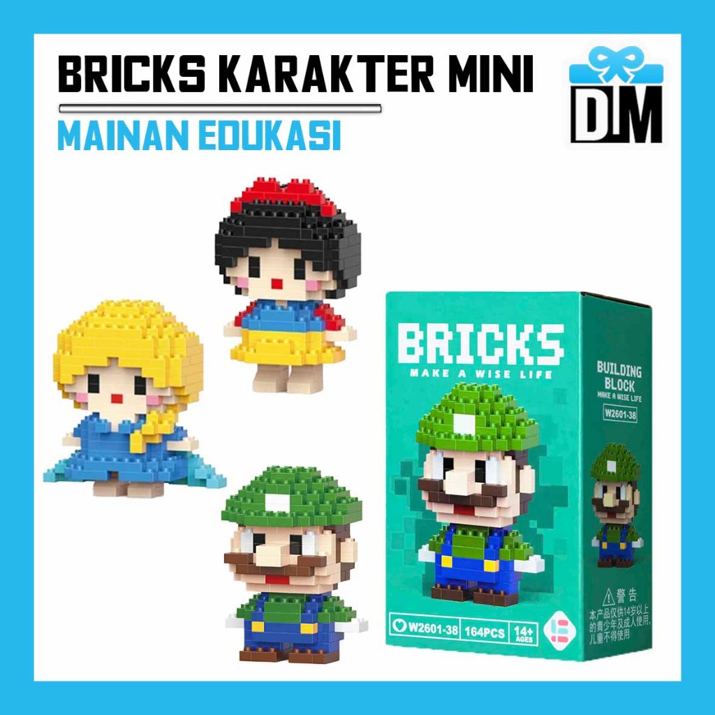 Jual Bricks Puzzle 3d Karakter Mini Petit Nano Block Bata Brick ...