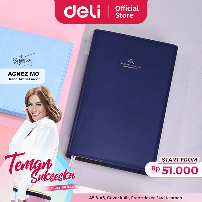 Jual Deli Leather Cover Notebook Buku Catatan Agenda Planner