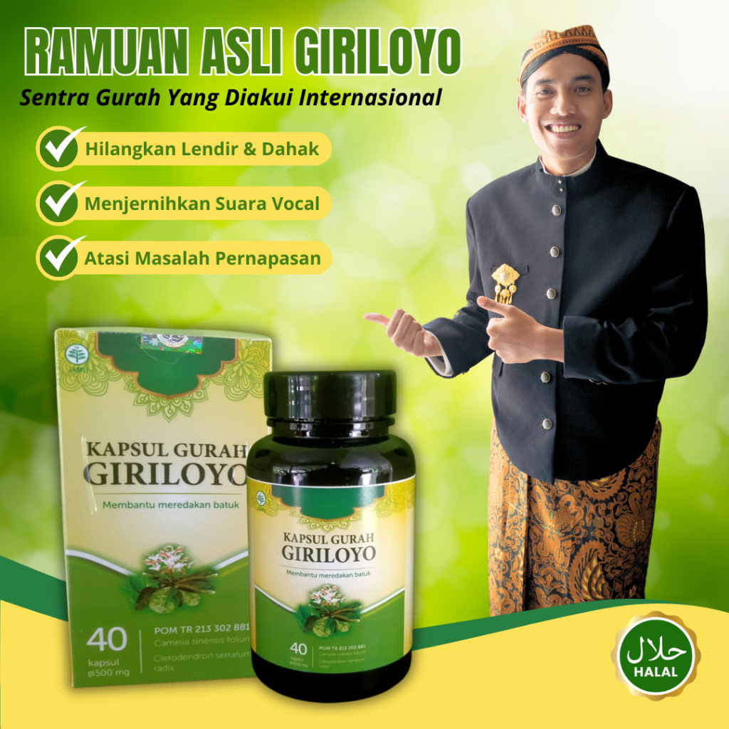 Jual Kapsul Gurah Asli Original Giriloyo Obat Batuk Sesak Flu Paru Paru Radang Tenggorokan 3439