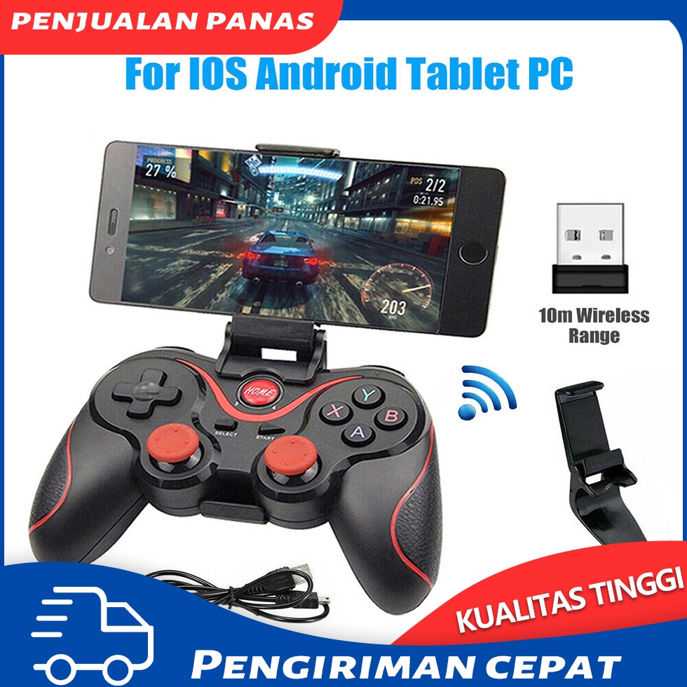 Jual KODE O1F3 Gamepad bluetooth controller for android terios t3 with holdergamepad x3
