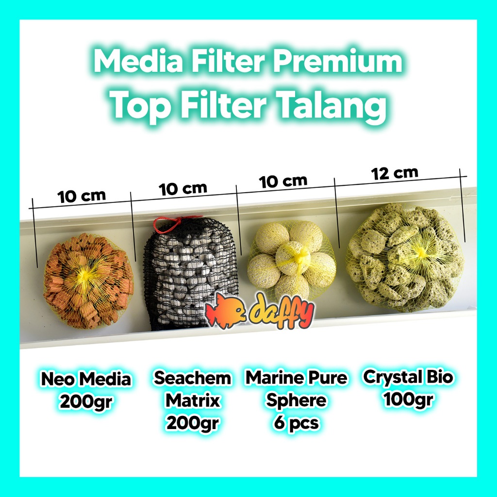 Jual Media Filter Talang • neo media • crystal bio • seachem matrix