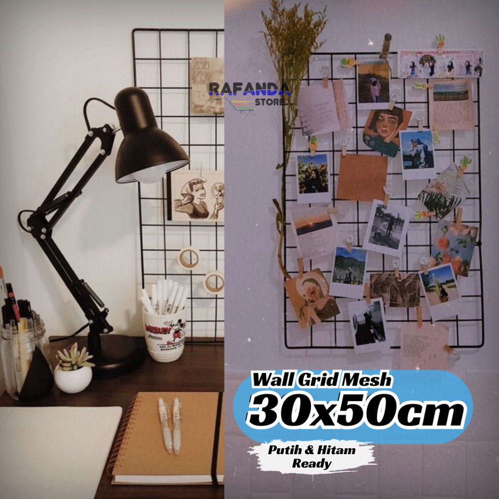 Jual Grid wall wire mesh kawat ram hiasan dinding untuk foto polaroid ...