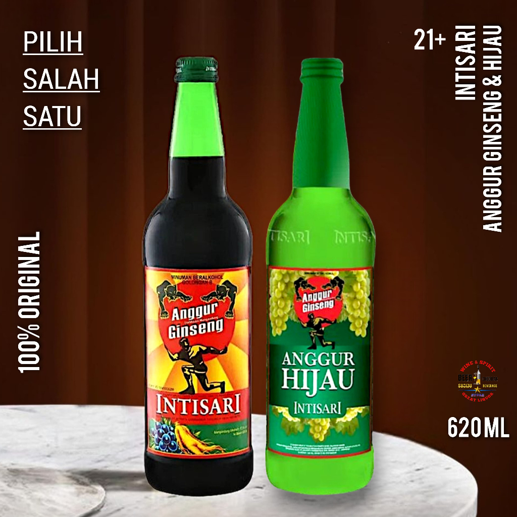 Jual Minuman Anggur Intisari Merah Gingseng And Anggur Hijau 620 Ml 197 Original And Resmi 