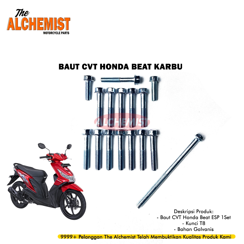 Jual Baut Cvt Beat Karbu Full Set Baud Cover Cvt Beat Karburator Full Set Cod Baut Cvt Beat