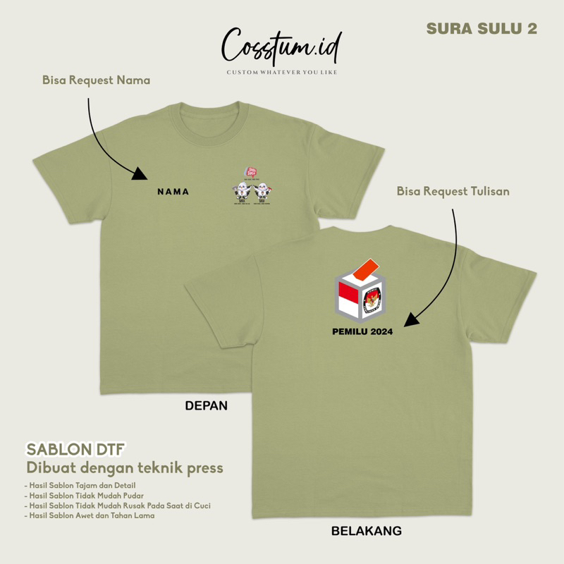 Jual Custom Kaos Pps Sura Sulu Cosstum Id Shopee Indonesia