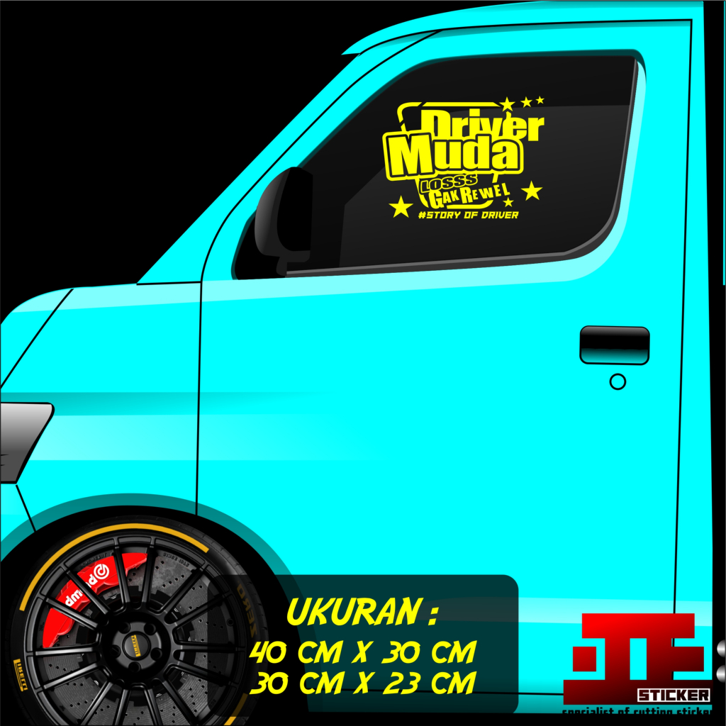 Jual stiker kata kata driver muda untuk kaca truck pickup carry ...