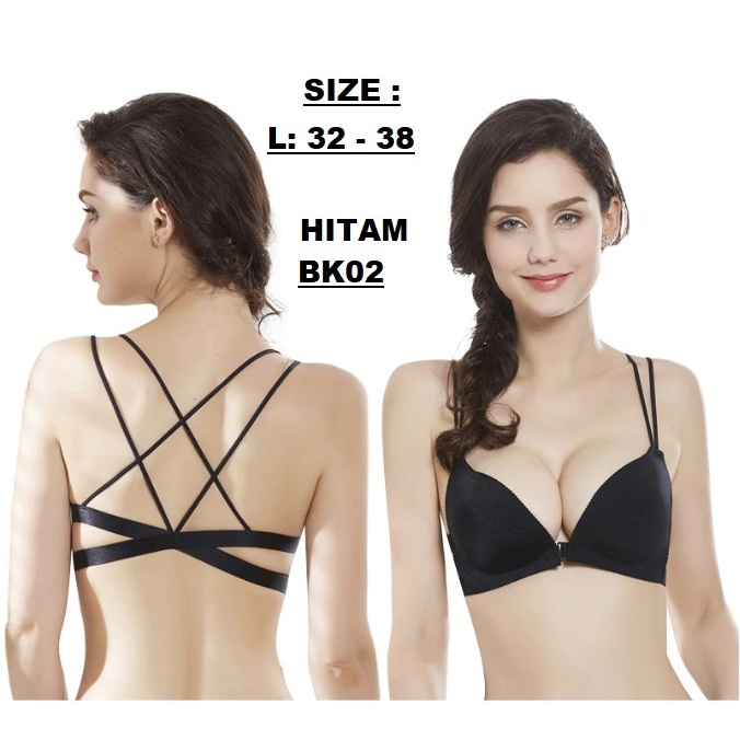 Jual Front Open Push Up Bra Buka Depan Tanpa Kawat Bk Shopee Indonesia