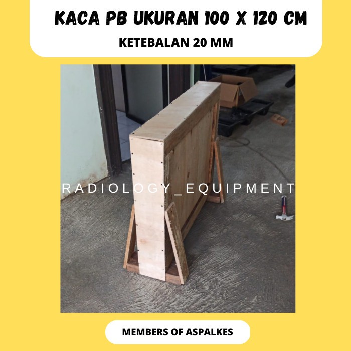 Jual KACA PB RADIOLOGI UKURAN 100X120 CM TEBAL 20 MM / KACA TIMBAL ...