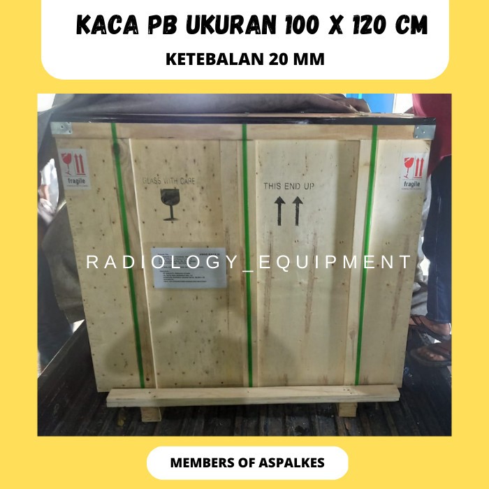 Jual KACA PB RADIOLOGI UKURAN 100X120 CM TEBAL 20 MM / KACA TIMBAL ...