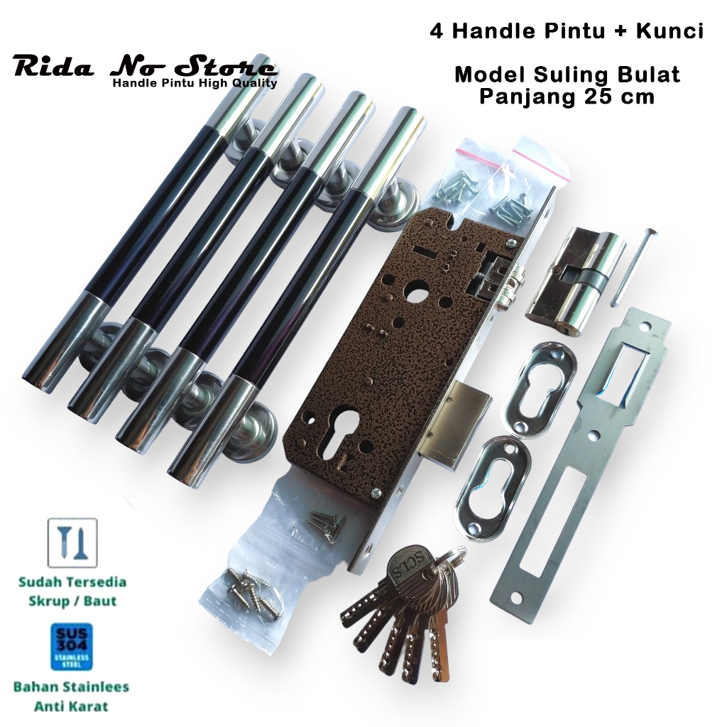 Jual Handle Pintu Rumah Minimalis Isi Gagang Pintu Cm Set Kunci