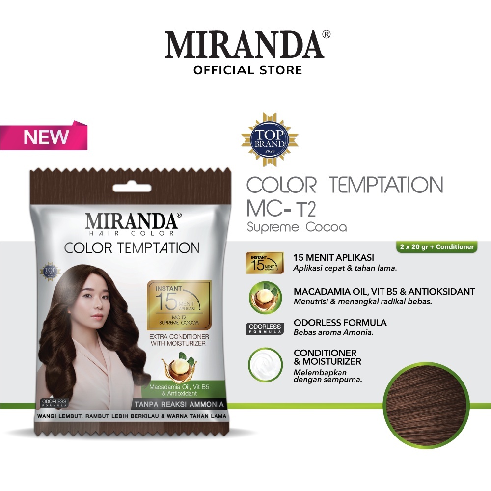 Jual Miranda Hair Color Temptation Mct Supreme Cocoa Ml Cat Pewarna Rambut Sachet Instan