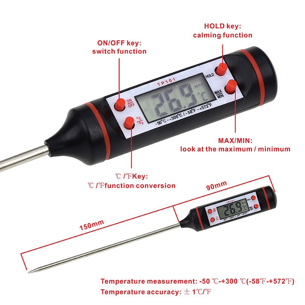 Jual Termometer Dapur Kitchen Thermometer Suhu Minyak Air by Vexento ...