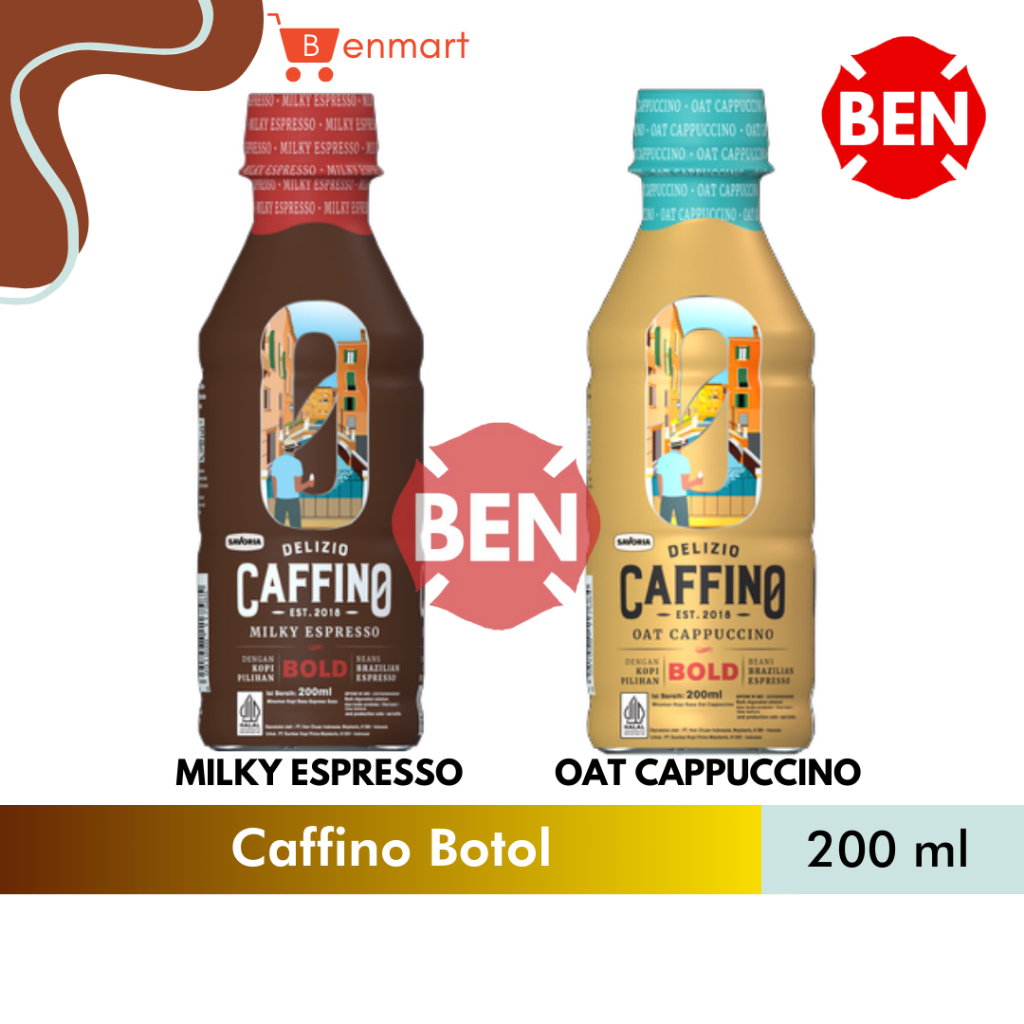 Jual Delizio Caffino MILKY ESPRESSO / OAT CAPPUCCINO Botol 200ml 200 ml ...