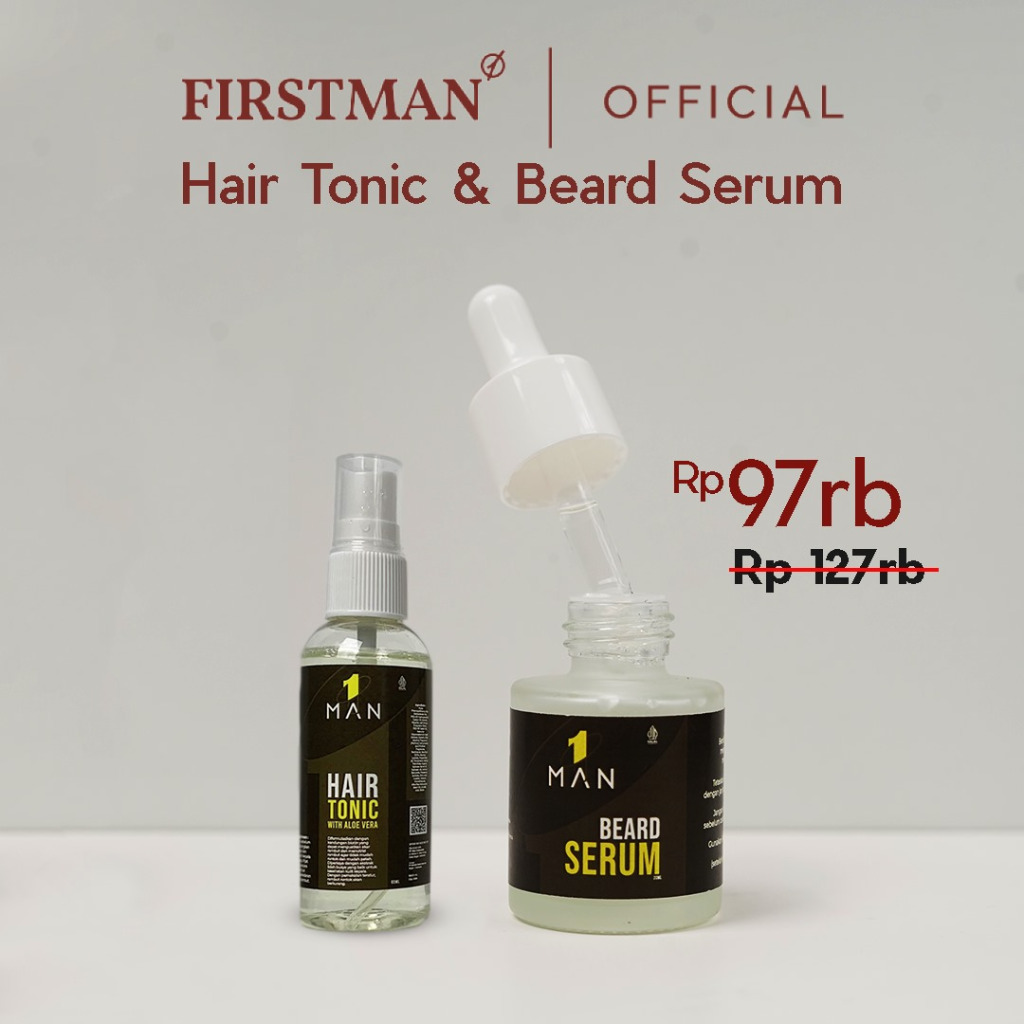 Jual Firstman Paket Rambut Lebat Hair tonic & Beard serum Rambut