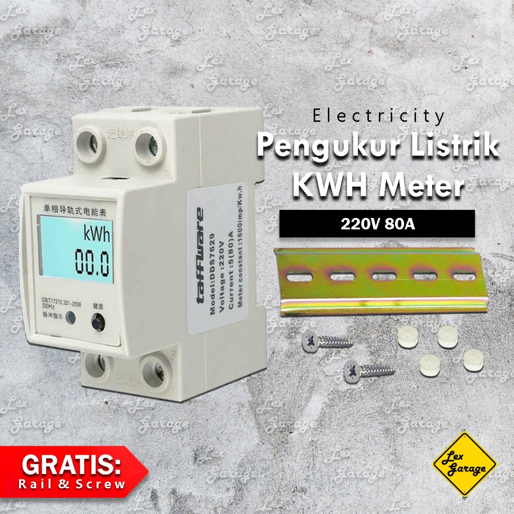 Jual Kwh Watt Meter Digital Phase Pengukur Meteran Listrik Voltmeter Shopee Indonesia