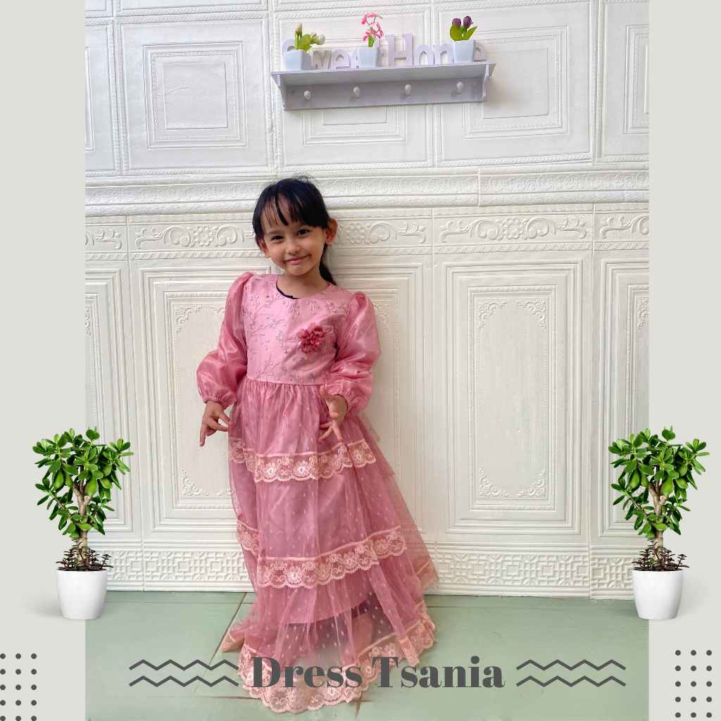 Jual Tsania Dress / Gaun pesta muslim anak / baju muslim anak / baju