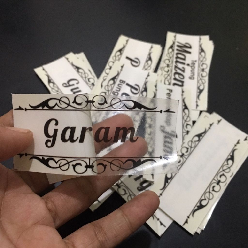 Jual (CUSTOM ISI 10) TRANSPARAN BENING STIKER LABEL BUMBU SABUN STIKER ...