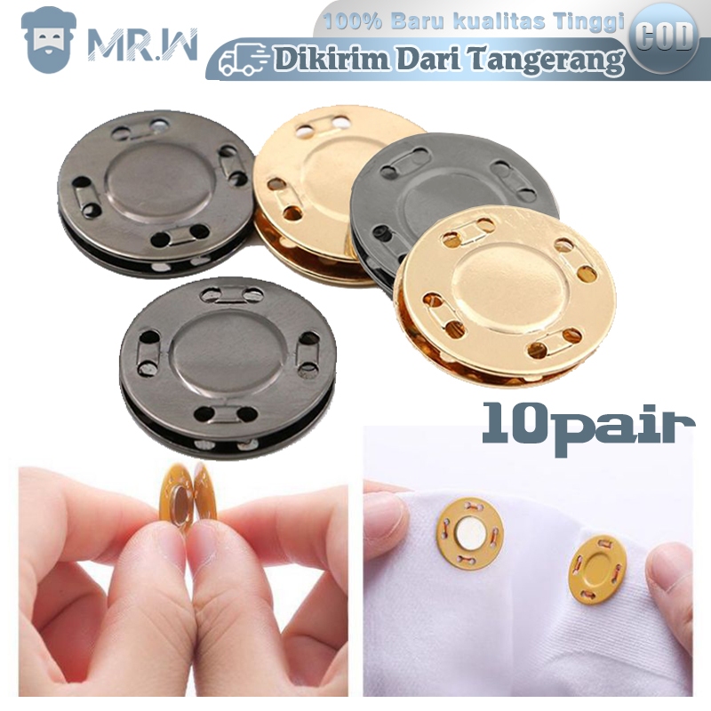 Jual 10pasang Kancing Magnet Apparel Bag Button 12.5mm Magnet Button ...
