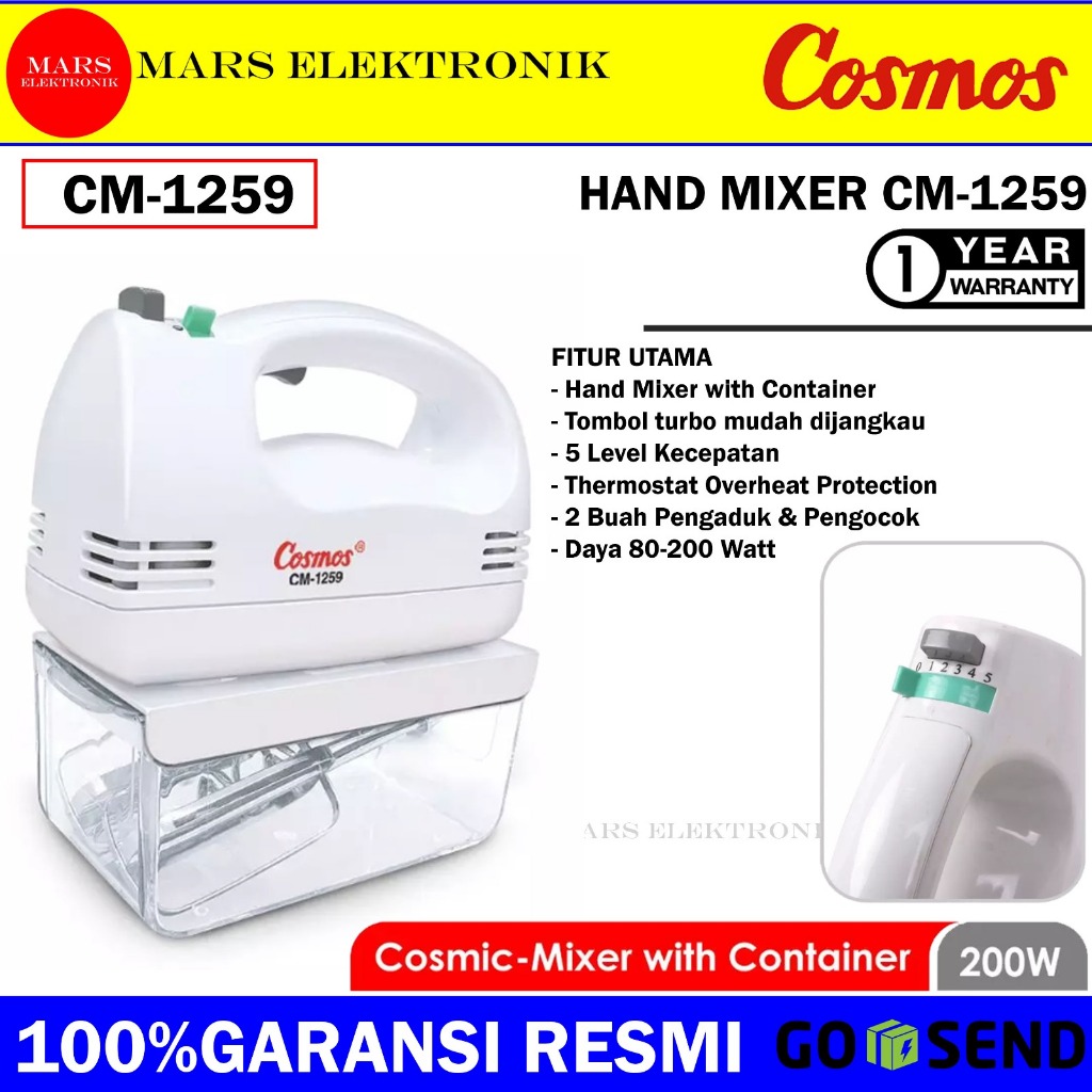 Jual Hand Mixer Cosmos Cm Ada Tempat Penyimpanan Mixer Cm