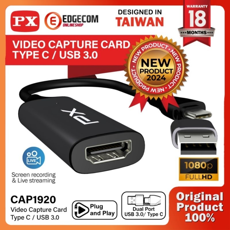 Jual HDMI VIDEO CAPTURE CARD DONGLE USB 3.0 / TYPE C 1080p60hz PX ...
