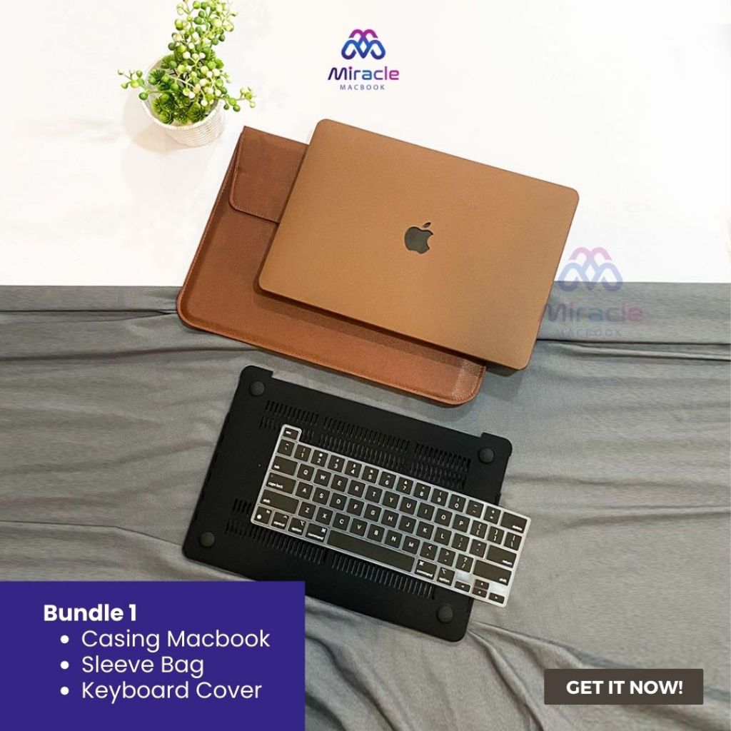 Jual PAKET BUNDLE Case Macbook Matte Brown Premium Series Case