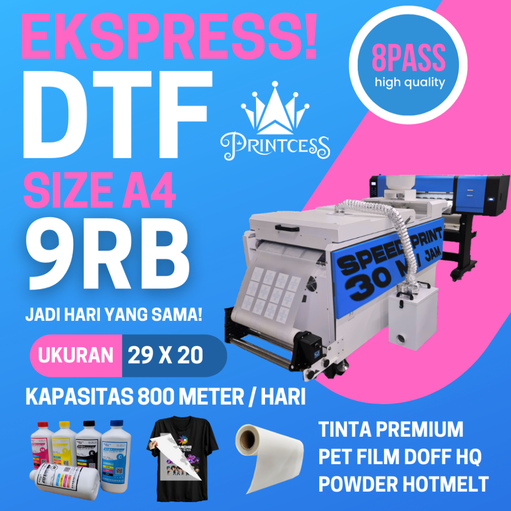Jual Sablon Sticker A4 DTF Sablon Kaos Satuan Custom Tinggal Setrika di ...