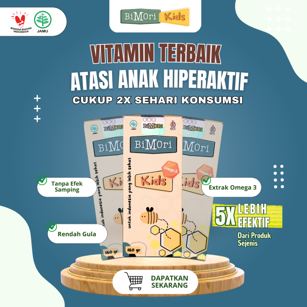 Jual Bimori Kids Vitamin Untuk Anak Hiperaktif Obat Autisme Anak Omega 3 Anak Sirup