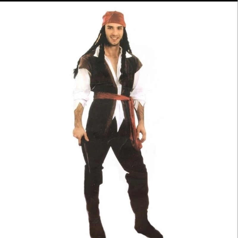 Jual pirates man adult costume pirate jack maquerade | kostum bajak ...