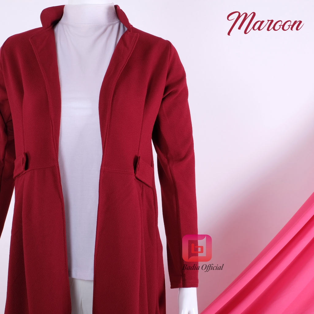 Cardigan Lengan Panjang Auva Navy Grey