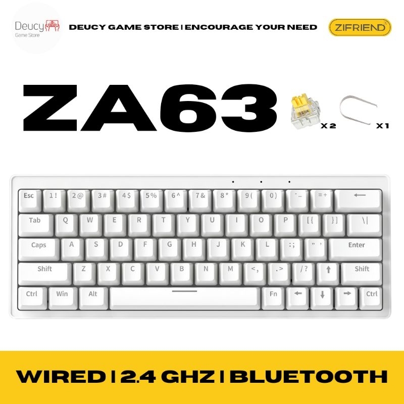 Jual [TERMURAH] ZIFRIEND ZA63 PRO Wireless Triple Connection Mechanical ...