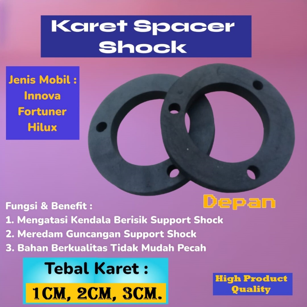 Jual Karet Tatakan Peninggi Support Shock Depan Innova Fortuner Harga Set Pcs Shopee Indonesia