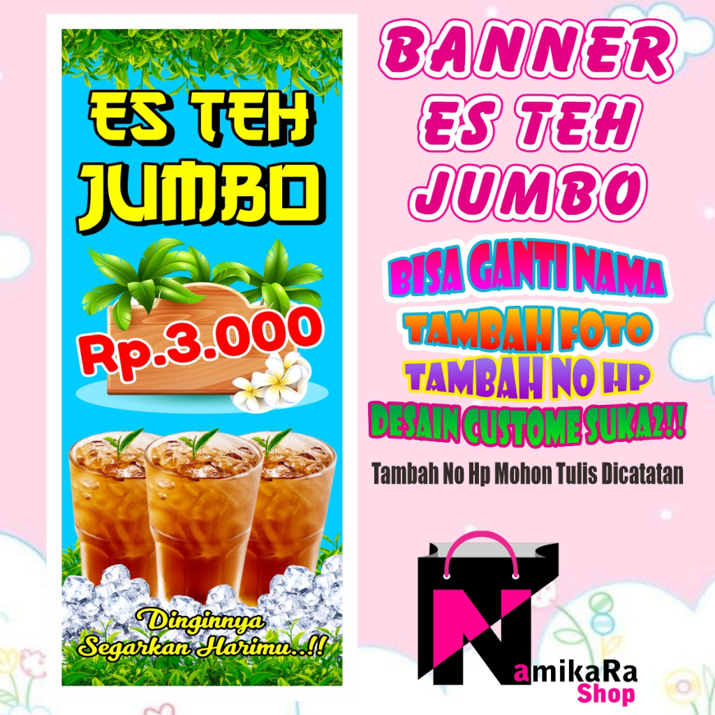 Jual Spanduk Banner Backdrop Es Teh Manis / Banner teh Manis / Spanduk ...